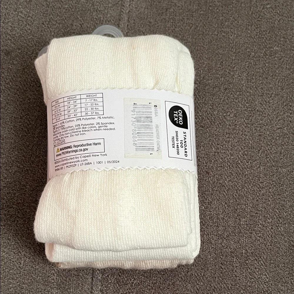 Capelli of New York Beige Cotton Tights